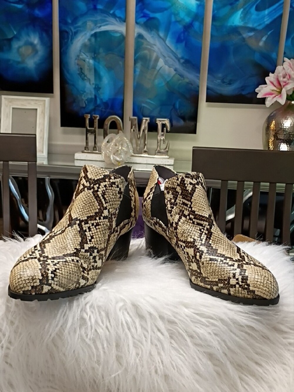 Vionic Neutral Snake-Print Chelsea Bootie - Picture 7 of 16